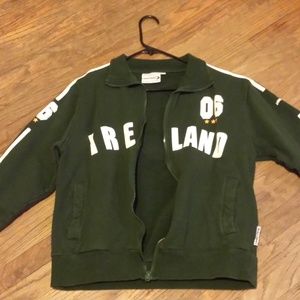 Lansdowne Green Ireland Zip Up Sweater Small